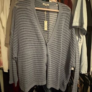 Elegant Lavender Crochet Cardigan